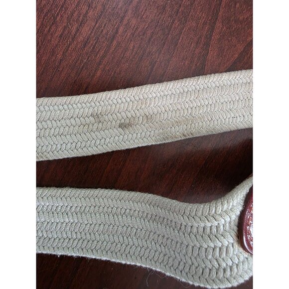 Talbots Canvas & Leather Trim Belt  With Brass Buckle - Picture 6 of 6